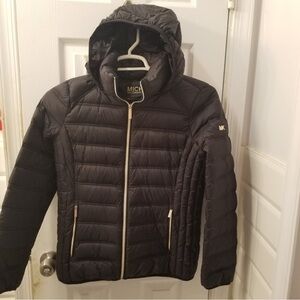 Michael Kors Black Puffer Jacket with Hood Size M